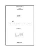 Nghiên cứu điểm ngữ pháp trong giáo trình hán ngữ  luận văn ths  khoa học giáo dục 81401 