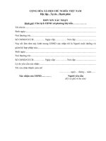 Đơn xin xác nhận hoàn cảnh nhân thân