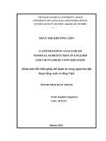 A contrastive analysis of nominal substitution in english and vietnamese conversation 
