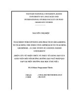 Teachers’ perceptions and practices regarding to teaching the inductive approach to teaching grammar – a case study at a hanoi based university 