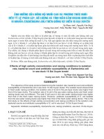 Ảnh hưởng của nồng độ muối cao và phương thức nuôi đến tỷ lệ phân lập, số lượng và tính mẫn cảm kháng sinh của vi khuẩn Escherichia coli trên giống vịt biển 15 Đại Xuyên