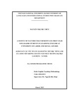 A survey of factors that demotivate first year non major students in learning english at university of labor and social affairs 001 