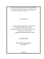 An investigation into using compilation of theme based lexical lists on students’ vocabulary retention 