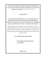 Một nghiên cứu hành động về việc sử dụng thuật cải thiện trí nhớ trong việc nâng cao khả năng ghi nhớ từ vựng cho sinh viên hệ cao đẳng chính quy, trường cao đẳng kỹ thuật công nghiệp  