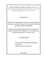 Designing an ESP reading syllabus for the students of land management and use at bac giang university of agriculture and forestry 