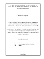 A study on the effectiveness of using task based approach in teaching vocabulary in ESP to the second year students at construction school n04 
