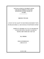A study on the validity of the end term achievement tests on english grade 12, high schools in northern vietnam  m a thesis linguistics 
