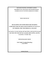 Developing ESP supplementary reading exercises for second year students at faculty of nursing, phu tho medical college 