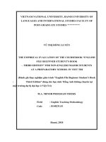 The empirical evaluation of the coursebook english file beginner student’s book – third edition for non english major students at a preparatory school in viet tri 