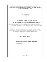 A study on teaching reading skills to the first year non english major students at hanoi university for natural resources and environment using the textbook new cutting edge –elementary   
