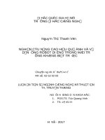 Nghiên cứu nâng cao hiệu quả định vị và dẫn đường robot di động trong môi trường không biết trước  luận án TS  kỹ thuật điện, điện tử và viễn thông 625202 