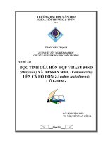 Độc Tính Của Hỗn Hợp Vibasu 50nd (Diazinon) Và Bassan 50ec (Fenobucarb) Lên Cá Rô Đồng