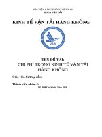 Tiểu luận Kinh tế vận tải hàng không: Chi phí trong kinh tế vận tải Hàng không