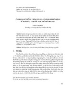 Ứng dụng hệ thông tin địa lí đánh giá biến động sử dụng đất tỉnh Bắc Ninh thời kì 2005 - 2012