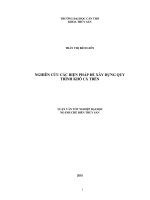 Nghiên Cứu Các Biện Pháp Để Xây Dựng Quy Trình Khô Cá Trèn