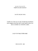 Nghiên cứu chế tạo vật liệu tổ hợp mno2 graphene bằng phương pháp hóa siêu âm kết hợp plasma ứng dụng làm điện cực cho siêu tụ điện 