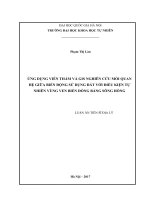Ứng dụng viễn thám và GIS nghiên cứu mối quan hệ giữa biến động sử dụng đất với điều kiện tự nhiên vùng ven biển đồng bằng sông hồng 