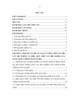 hiệu quả cho vay đối với hộ nghèo tại ngân hàng chính sách xã hội – chi nhánh thị xã từ sơn, tỉnh bắc ninh 