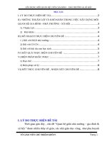 SKKN GIÁO VIÊN CHỦ NHIỆM LỚP GIỎI: XÂY DỰNG MỖI QUAN HỆ GIỮA GIA ĐÌNH - NHÀ TRƯỜNG- XÃ HỘI