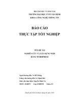 Báo cáo nghiên cứu và xây dưng website bằng WORDPRESS full 