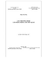 Các phương pháp cân bằng động chi tiết quay 