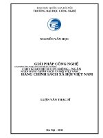 Giải pháp công nghệ cho giao dịch lưu động ngân hàng chính sách xã hội việt nam 