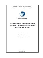 Advanced deep learning methods and applications in opendomain question answering, các phương pháp học sâu tiên tiến và ứng dụng vào bài toán hệ hỏi đáp miền mở 