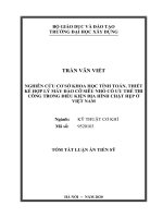 Nghiên cứu cơ sở khoa học tính toán, thiết kế hợp lý máy đào cỡ siêu nhỏ có ưu thế thi công trong điều kiện địa hình chật hẹp ở việt nam tt 