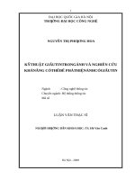 Kỹ thuật giấu tin trong ảnh và nghiên cứu khả năng có thể để phát hiện ảnh có giấu tin   