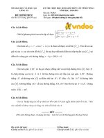 Đề thi chọn học sinh giỏi cấp tỉnh môn Toán lớp 12 năm học 2018-2019 – Sở Giáo dục và Đào tạo Long An