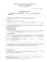 Đơn kháng cáo bản án kinh doanh thương mại sơ thẩm