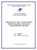 thiết kế thư viện – giảng đường trường đại học ngân hàng thành phố hồ chí minh 