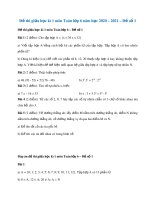 Đề thi giữa học kì 1 môn Toán lớp 6 năm học 2020 – 2021 (Đề số 1)