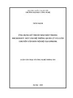 Ứng dụng kỹ thuật bảo mật trong microsoft  net vào hệ thống quản lý và luân chuyển văn bản nội bộ tại GPBank 