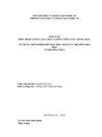 Các biện pháp thi giáo viên giỏi tỉnh môn hóa học, sinh học theo thông tư 22
