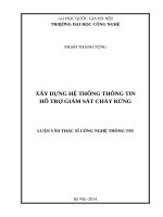 Xây dựng hệ thống thông tin hỗ trợ giám sát cháy rừng  