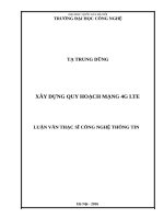 Xây dựng quy hoạch mạng 4g LTE 