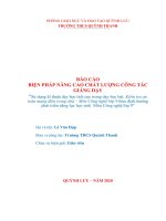 Các biện pháp thi giáo viên giỏi tỉnh môn công nghệ, tin học, tiếng anh theo thông tư 22