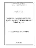 Phương pháp sinh dữ liệu kiểm thử tự động từ biểu đồ tuần tự UML, biểu đồ lớp và ràng buộc OCL 