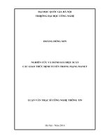 Nghiên cứu và đánh giá hiệu suất các giao thức định tuyến trong mạng MANET 