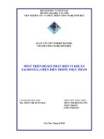 Phát Triển Bộ Kit Phát Hiện Vi Khuẩn Salmonella Hiện Diện Trong Thực Phẩm