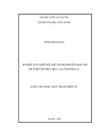 Nghiên cứu thiết kế chế tạo bộ khuếch đại tạp âm thấp tín hiệu siêu cao tần băng x 