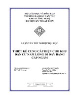 Thiết Kế Cung Cấp Điện Cho Khu Dân Cư Nam Long Đi Dây Bằng Cáp Ngầm