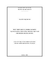 Phát triển dịch vụ mobile banking tại ngân hàng TMCP công thương việt nam   chi nhánh chương dương 