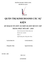 Tiểu luận Quản trị KD Sự Kiện