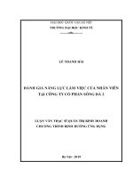 Đánh giá năng lực làm việc của nhân viên tại công ty cổ phần sông đà 2 