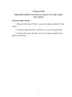 Đề cương chi tiết học phần: Những nguyên lý cơ bản của Chủ nghĩa Mác-Lênin (Phần 1)