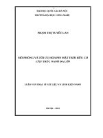 Mô phỏng và tối ưu hóa pin mặt trời hữu cơ cấu trúc nanô đa lớp  luận văn ths  vật liệu và linh kiện nanô 