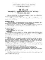 KẾ HOẠCH HS.CHT lớp  4