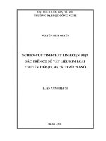 Nghiên cứu tính chất linh kiện điện sắc trên cơ sở vật liệu kim loại chuyển tiếp (ti, w) cấu trúc nanô  luận văn ths  vật liệu và linh kiện nano 